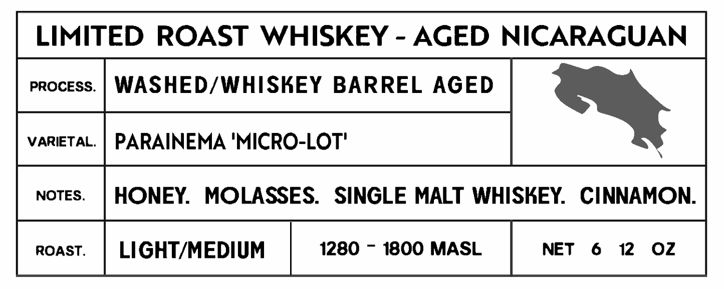 Whiskey Beans (barrel aged) Nicaraguan